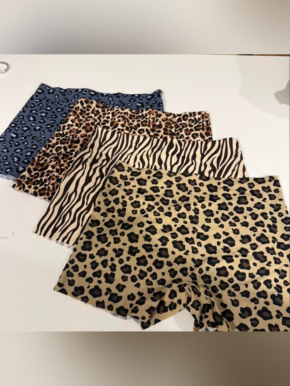 Women’s Animal Print Stretch Bike Shorts - Leopard & Zebra Patterns